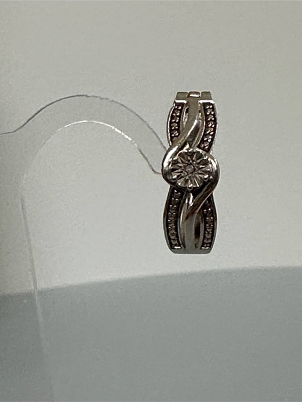 925 Diamond Silver with Center Diamond Earrings